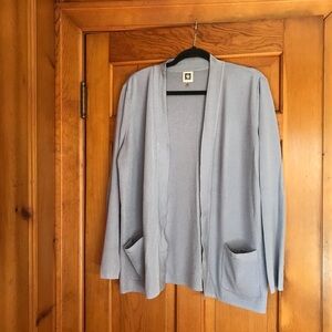 Anne Klein Silvery Light Gray Cardigan